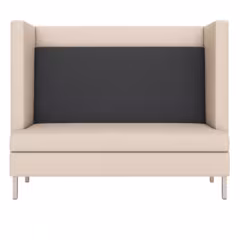 Marwyn High-Back Privacy Restaurant Booth with Upholstered Wing Panels