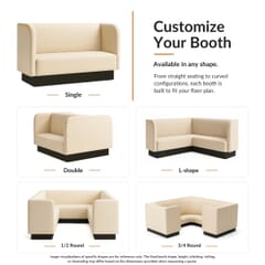 Halo Restaurant Booth with Soft Rounded Corners