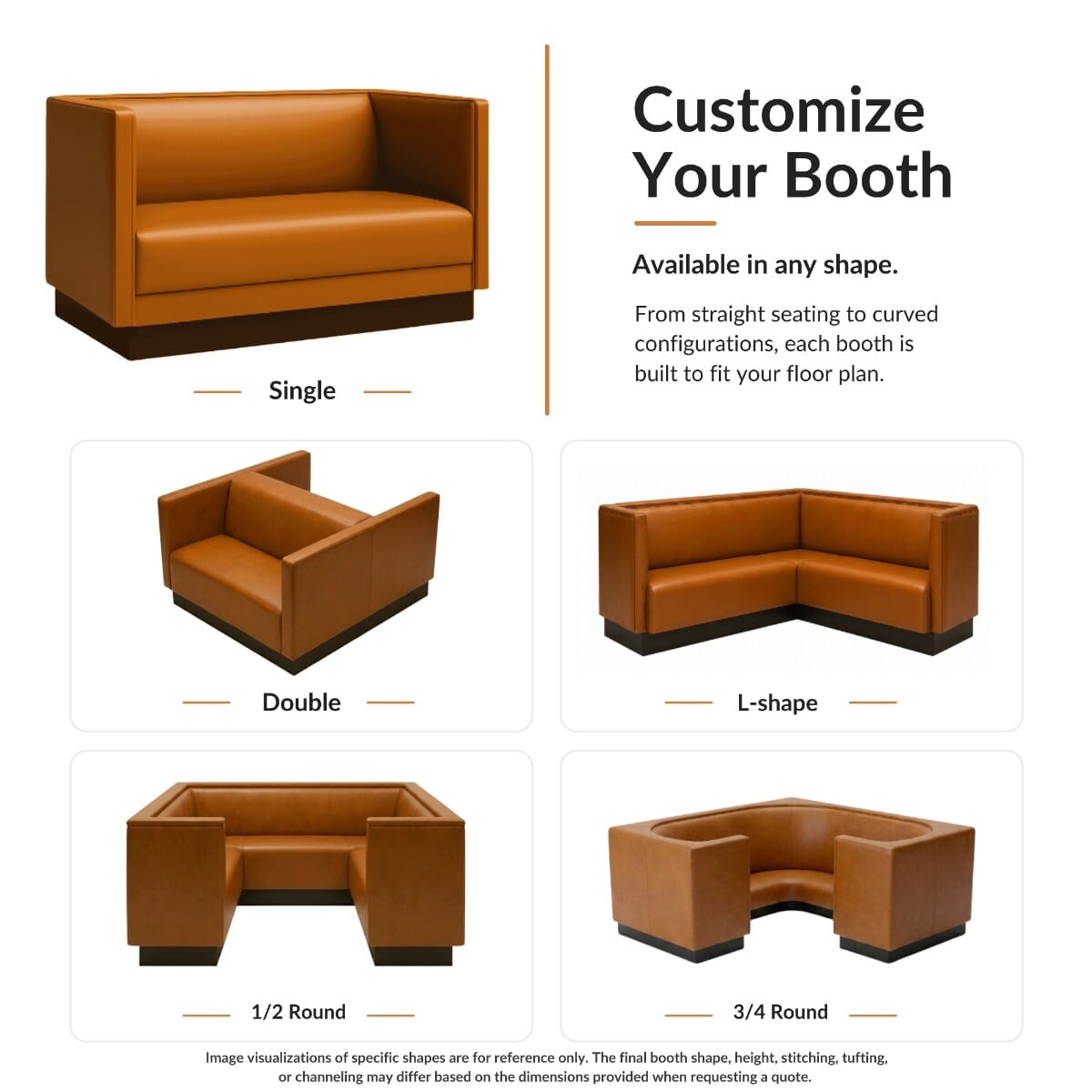 Nova Minimalist Fully Upholstered Restaurant Booth