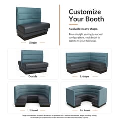 Three Horizontal Channel Back Style Restaurant Booth