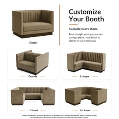 Athena Restaurant Booth with Vertical Channel Tufting