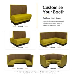 Three Channel Back Style Restaurant Booth