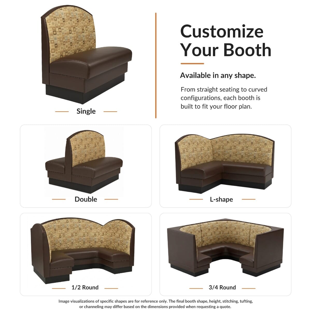 Fan Back Style Restaurant Booth