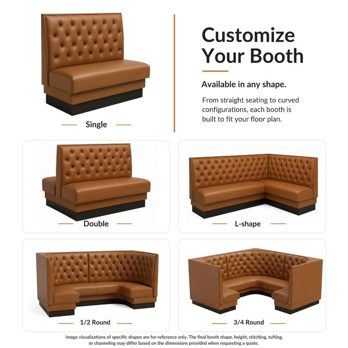 Quilted Style Tufted Restaurant Booth