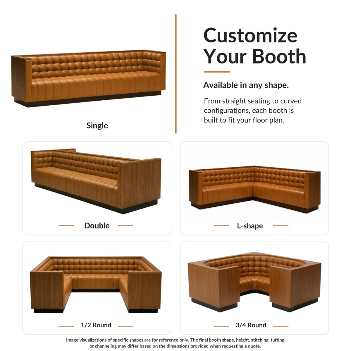 Belmont Restaurant Booth with Button Tufting