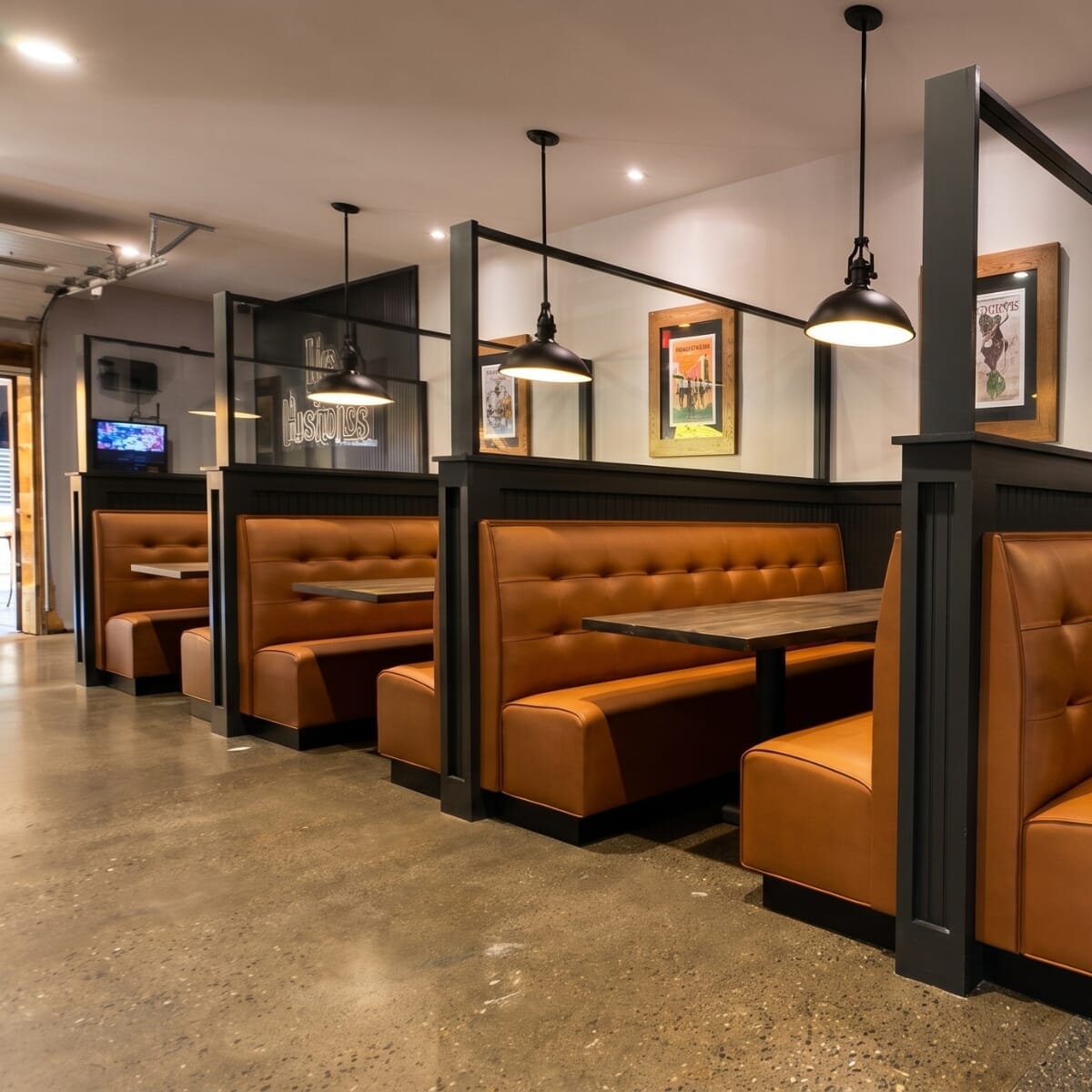 Tufted Back Style Restaurant Booth