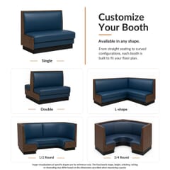 Amalfi Solid Wood Upholstered Restaurant Booth