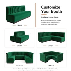 Soho Custom Channel Restaurant Booth with Lounge Extended Seat