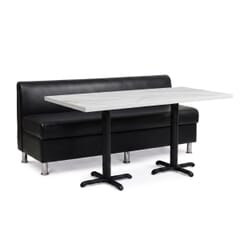 3-Seat Adele Restaurant Booth Set with Amber-Veined Stone Top