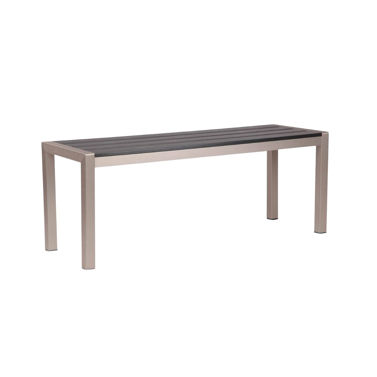Black Synthetic Aluminum Restaurant Bench