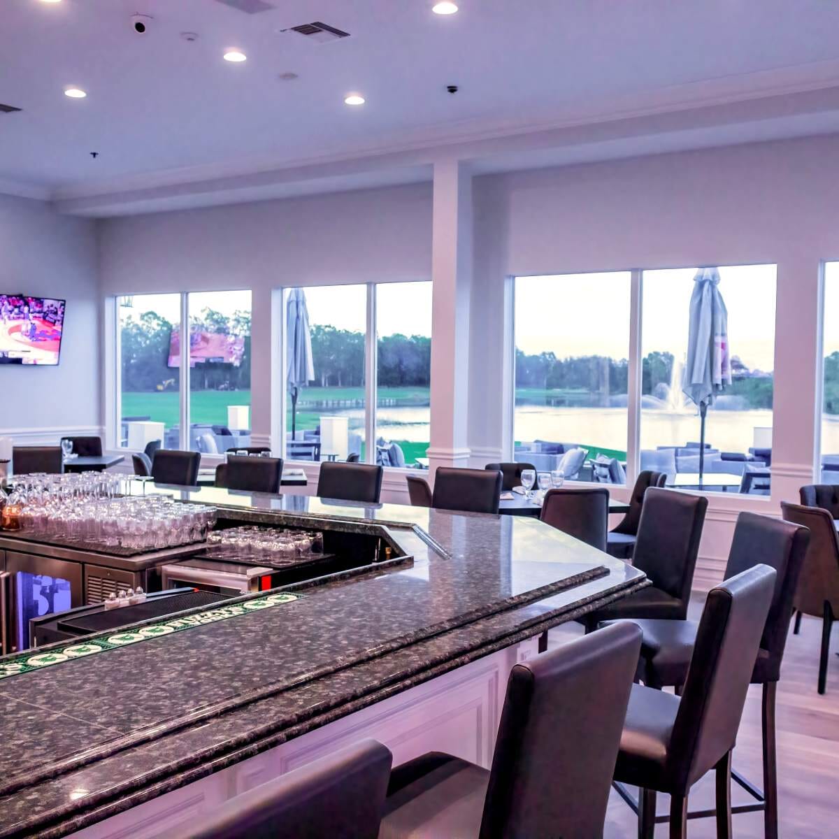 Fully Upholstered Wood Look Metal Restaurant Bar Stool in Walnut