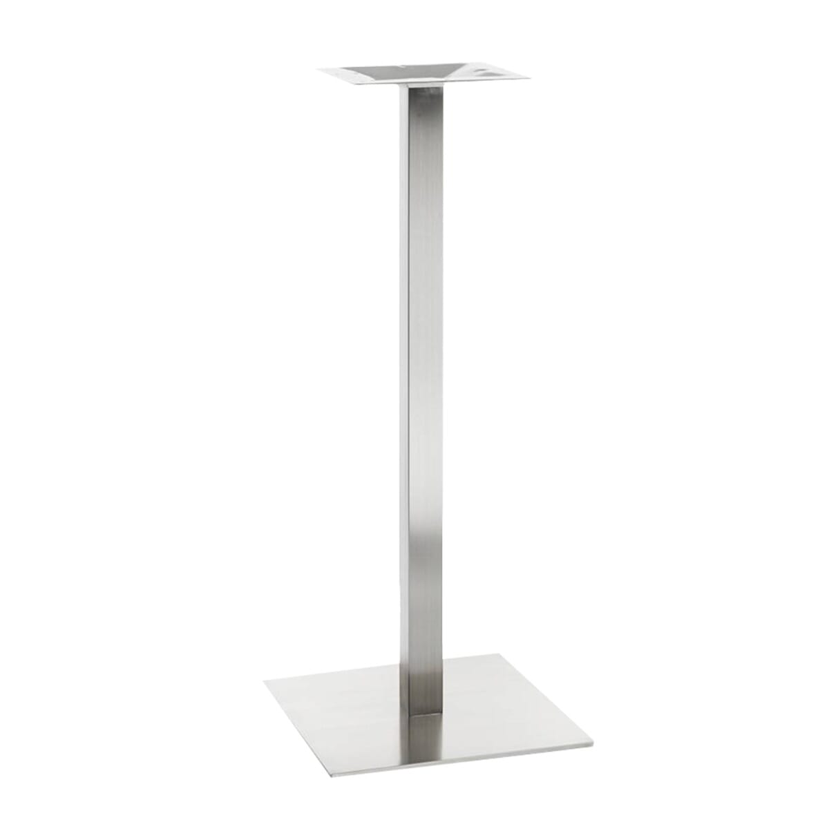 Contemporary Indoor/Outdoor Brushed Stainless Steel Square Table Base (18