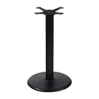 Round Black Powder Coated Cast Iron & Steel Table Base (18"D)