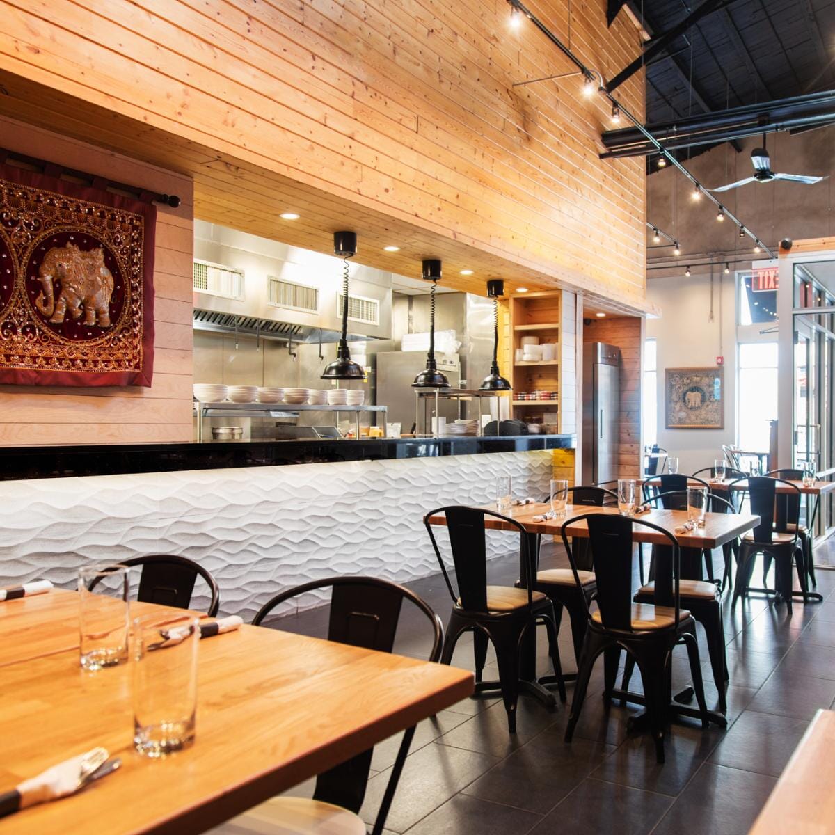 Black Steel Tolix Stackable Restaurant Chair