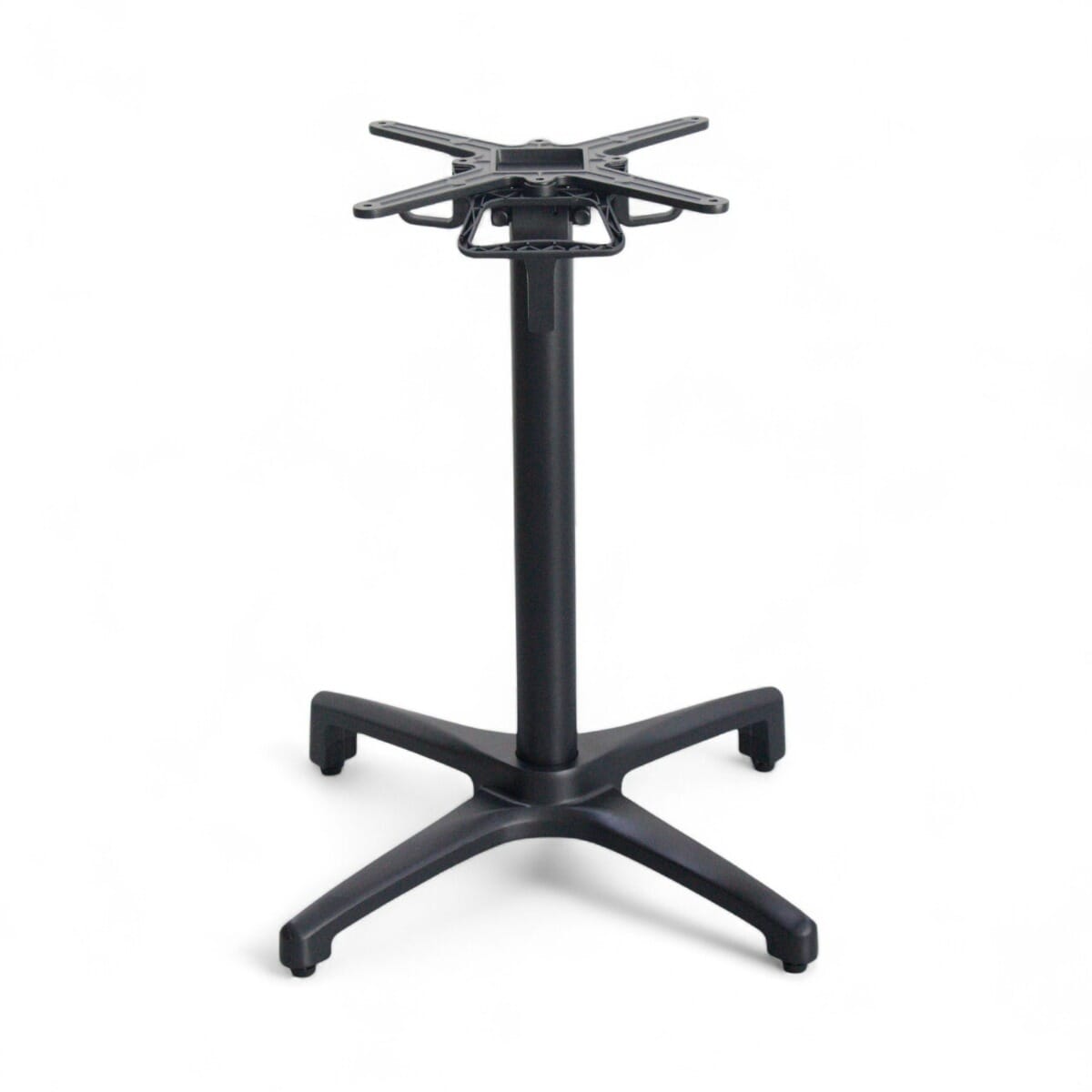 Black Aluminum Outdoor Restaurant Table Base with Self-Leveling System