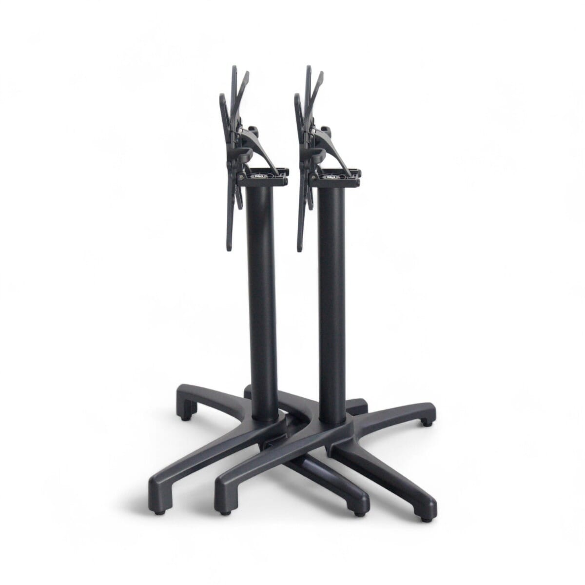 Black Aluminum Outdoor Restaurant Table Base with Self-Leveling System