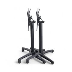 Black Aluminum Outdoor Restaurant Table Base with Self-Leveling System