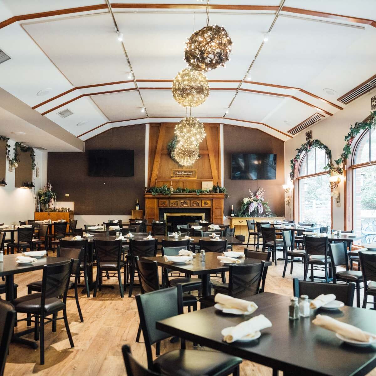 Fully Upholstered Stackable X-Back Metal Chair in Black