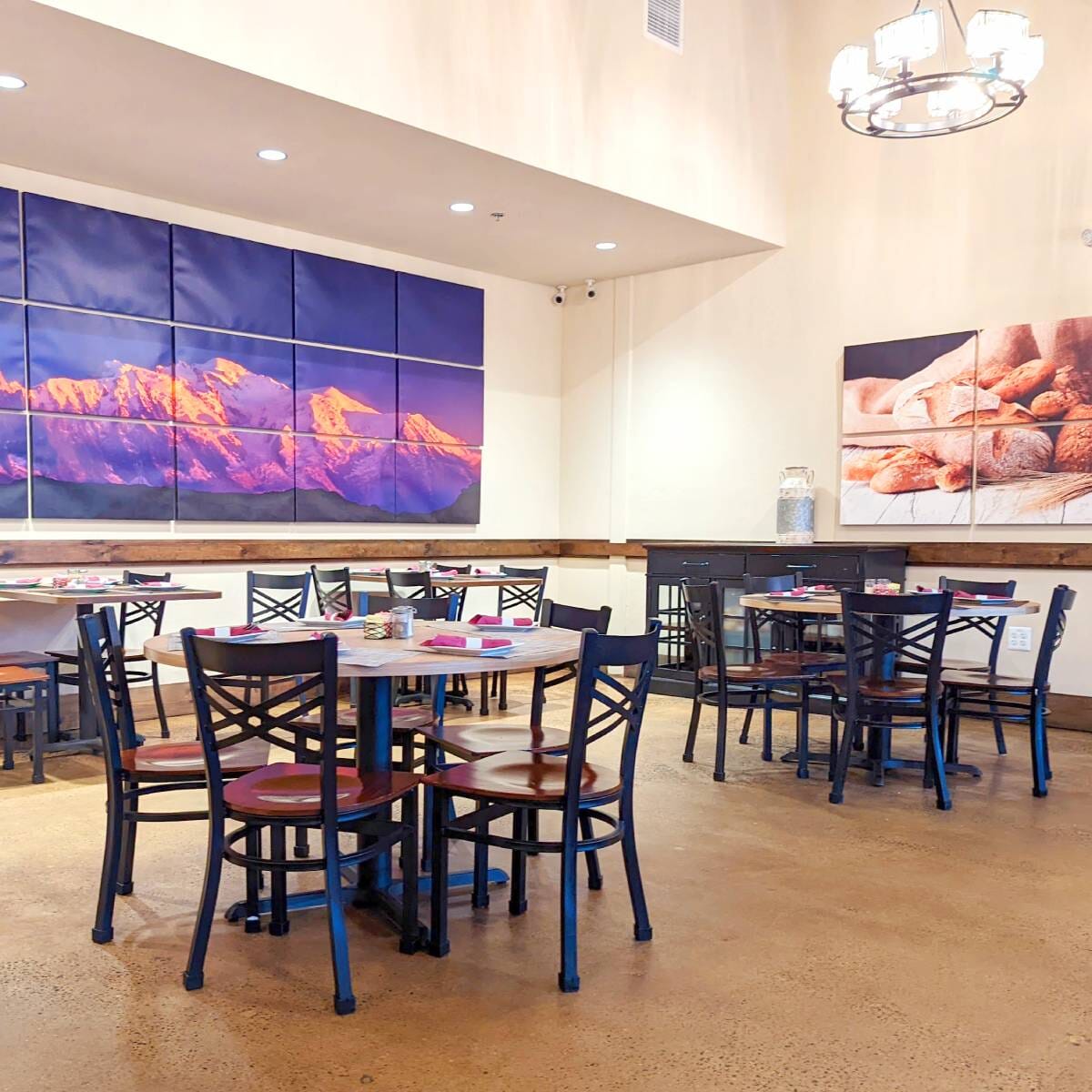 Cross Back Metal Restaurant Chair in Black Frame Finish