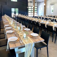 Vetra Stackable Indoor/Outdoor Black Resin Restaurant Chair