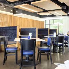 Black Solid Wood Square Back Restaurant Chair with Nailhead Trim