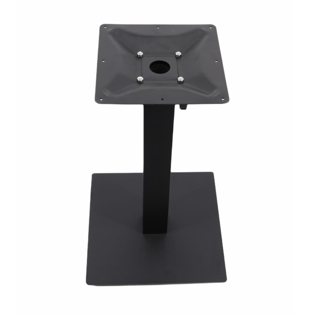 Contemporary Indoor/Outdoor Table Base With Umbrella Hole in Black (24&Prime;x24&Prime;)