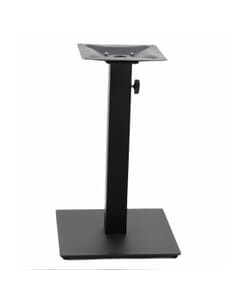Contemporary Commercial Brushed Stainless Steel Square Table Base (18”)