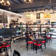 Black Wood Vertical-Back Commercial Chair