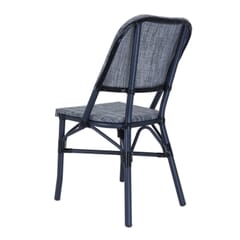 Stackable Powder Coated Aluminum Chair with Textilene Gray Seat and Back in Charcoal