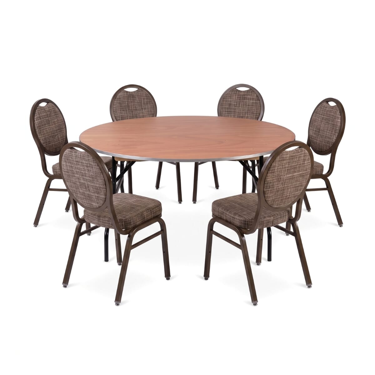 6-Seat Eliseo Restaurant Banquet Set with Folding Table