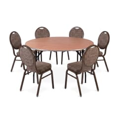 6-Seat Eliseo Restaurant Banquet Set with Folding Table