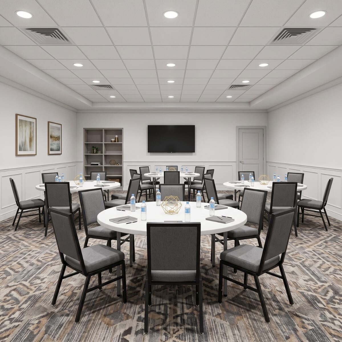 Harlan Square Back Stackable Aluminum Banquet Chair
