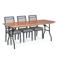 3-Seat Atticus Restaurant Banquet Set with Folding Table