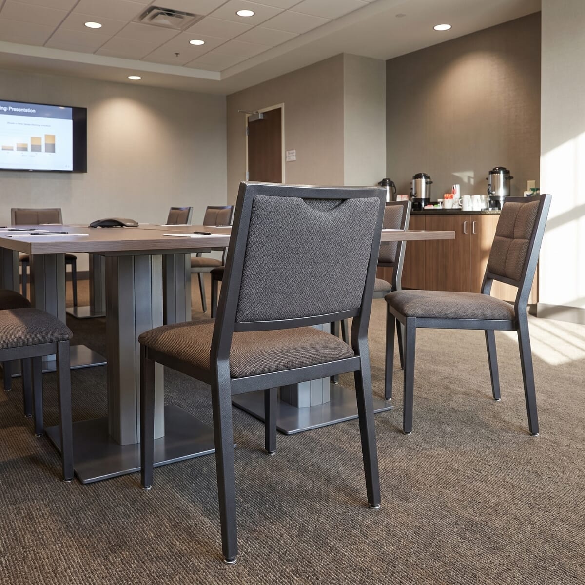Arden Square Back Stackable Aluminum Banquet Chair