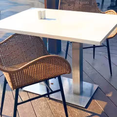 Commercial Brushed Stainless Steel Rectangular Table Base (16″x28″)