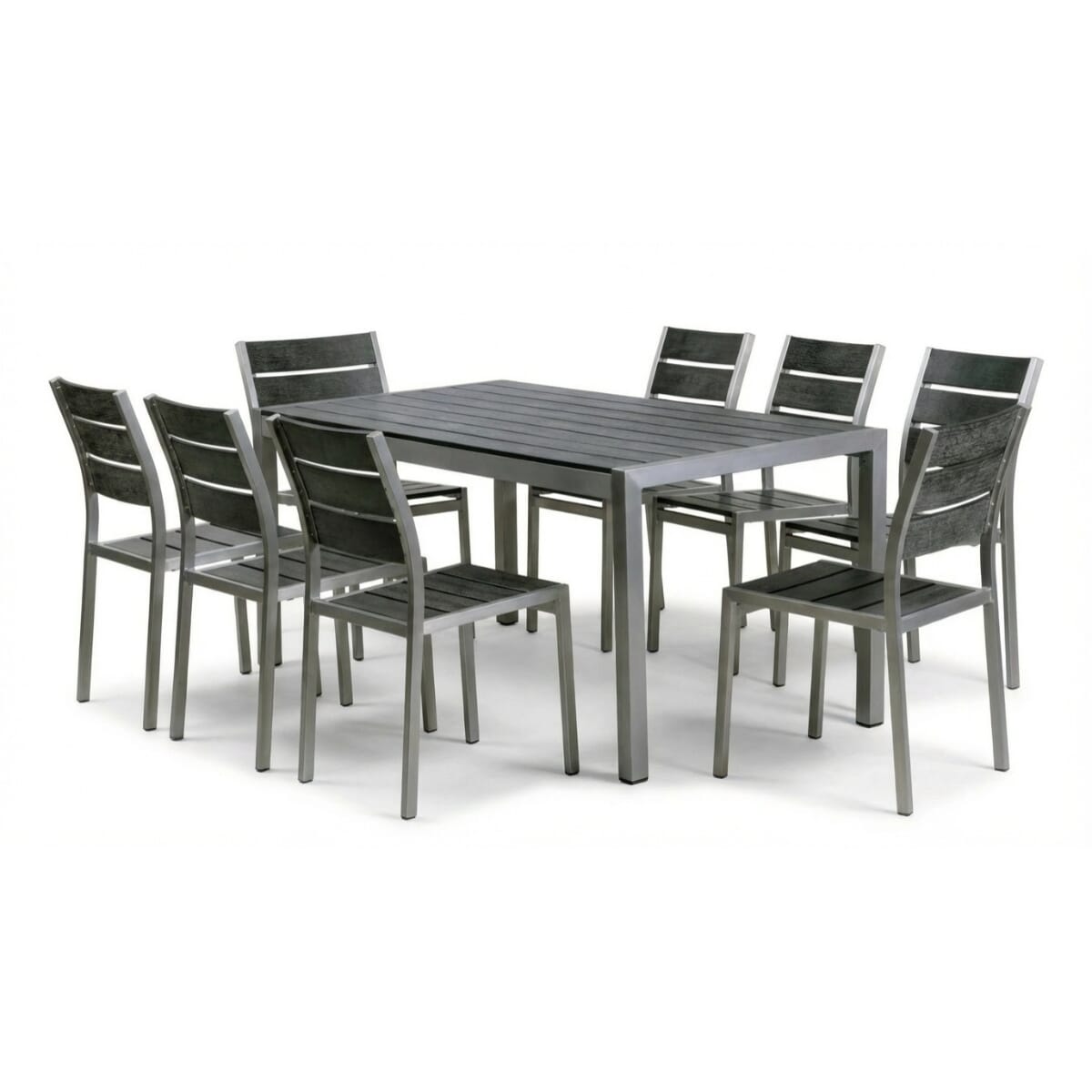 Aluminum & Synthetic Teak Wood Custom Chairs & Table Indoor/Outdoor Set