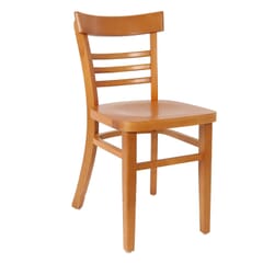Solid Wood Eco-Ladder Back Commercial Side Chair in Cherry