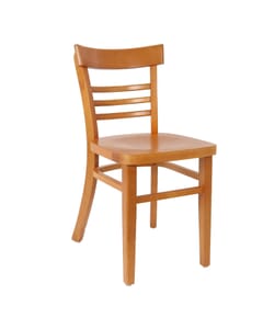 Cherry Wood Eco-Ladderback Side ChairCommercial Side Chair with Wood Veneer (Front)