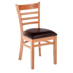 Solid Wood Ladder Back Commercial Dining Chair in Cherry