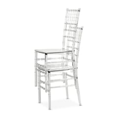 Lot of 19 - Chiavari Clear Resin Ballroom Stackable Chair