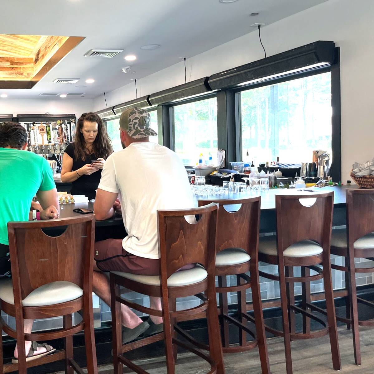 Chloe Solid Walnut Beech Wood Commercial Bar Stool With Upholstered Seat