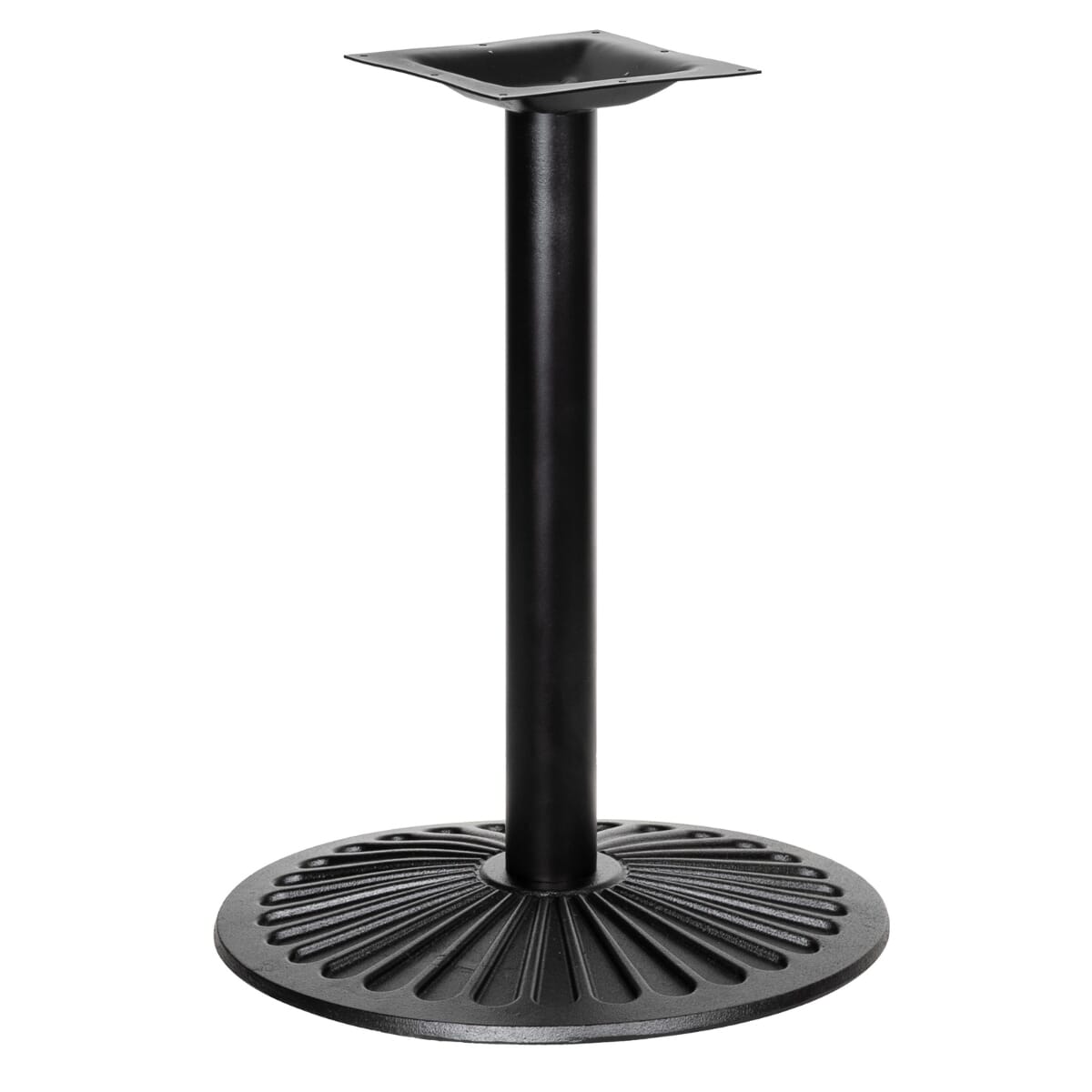 Indoor/Outdoor Round Black Cast Iron Table Base (18