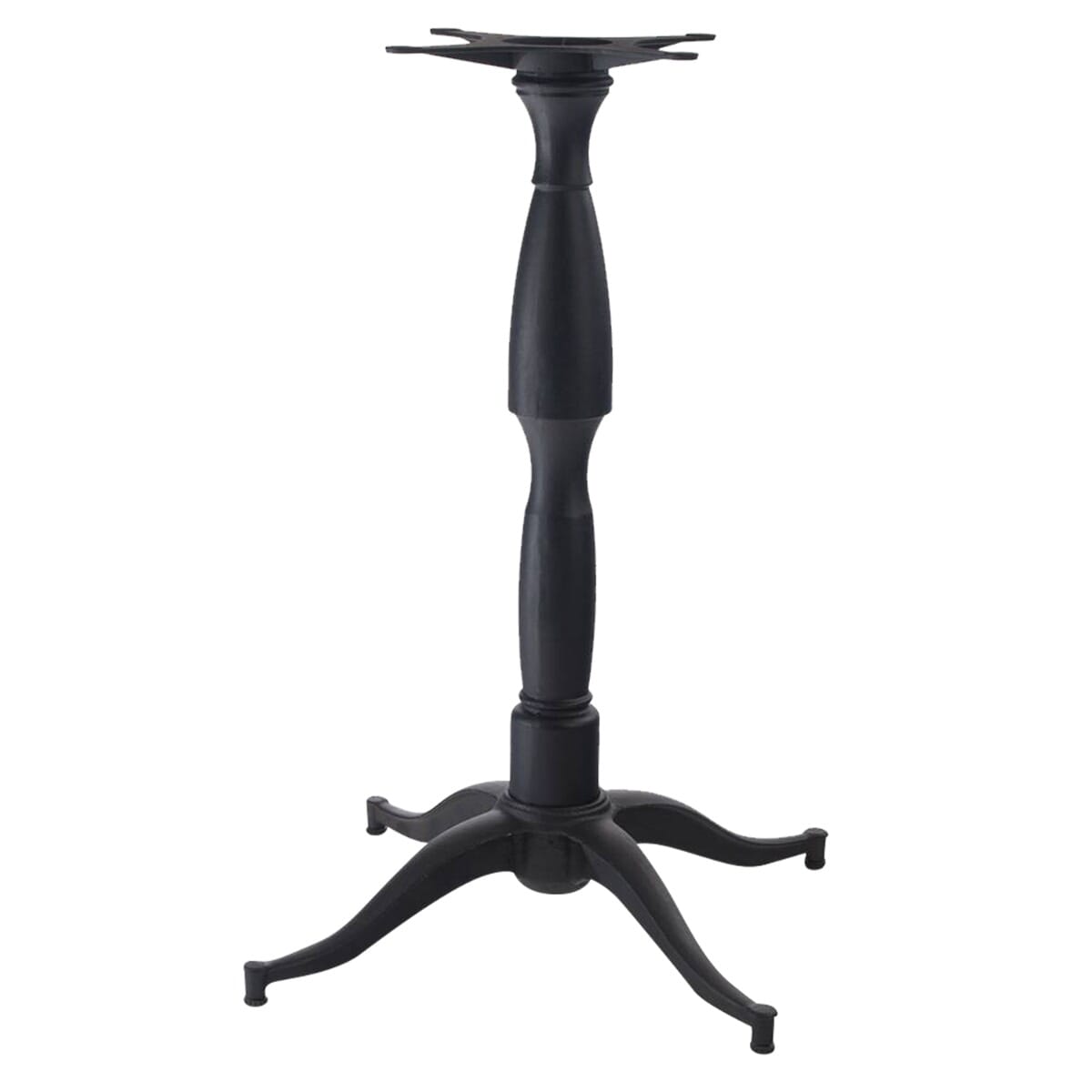 Cast Iron Pedestal Style Commercial Table Base In Black (32
