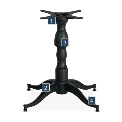 Pedestal Restaurant Table Base Features