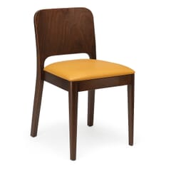 Collin Stackable Walnut Finish Wood Restaurant Chair