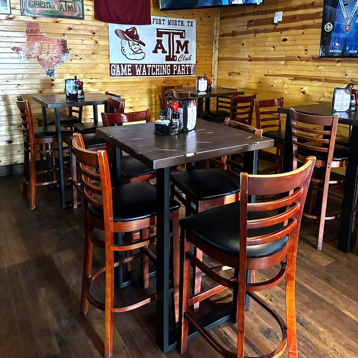 Contemporary Black Powder Coated Square Table Base (Set of 2)