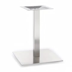Contemporary Indoor/Outdoor Commercial Brushed Stainless Steel Square Table Base (24