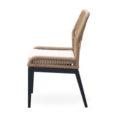 Costa Stackable Outdoor Tan Rope Commercial Chair