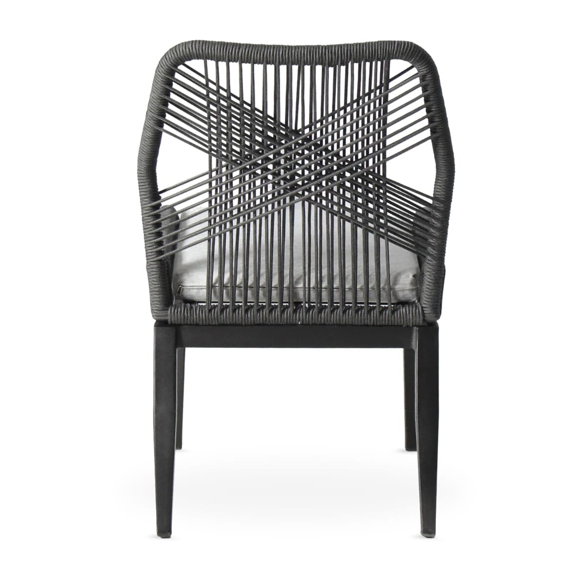 Costa Stackable Outdoor Gray Rope Commercial Chair