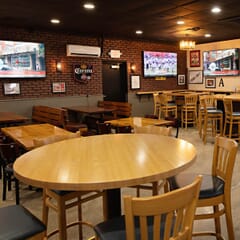 Custom Round Solid Oak Butcher Block Dining Table Top